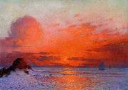 unknow artist, Sailboats at Sunset